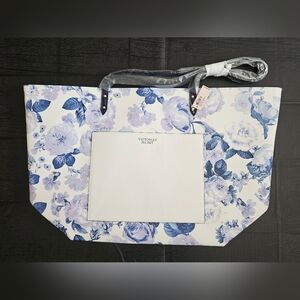 Victoria's Secret Blue Floral Tote Bag